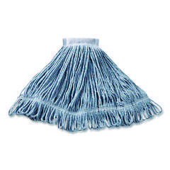 Super Stitch Blend Mop Head, Medium, Cotton/synthetic, Blue, 6/carton
